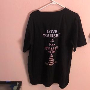 bts lys her tee shirt with names on back